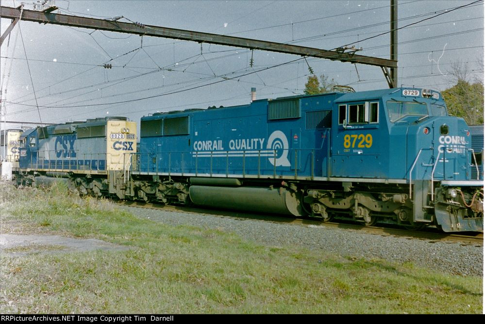 CSX 8729, 80250, 8632 on S409